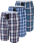 MoFiz Men's Plaid Pajama Shorts 3-Pack for Ultimate Comfort