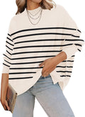 ZESICA Women's Oversized Ribbed Knit Pullover Sweater - Cozy Fall