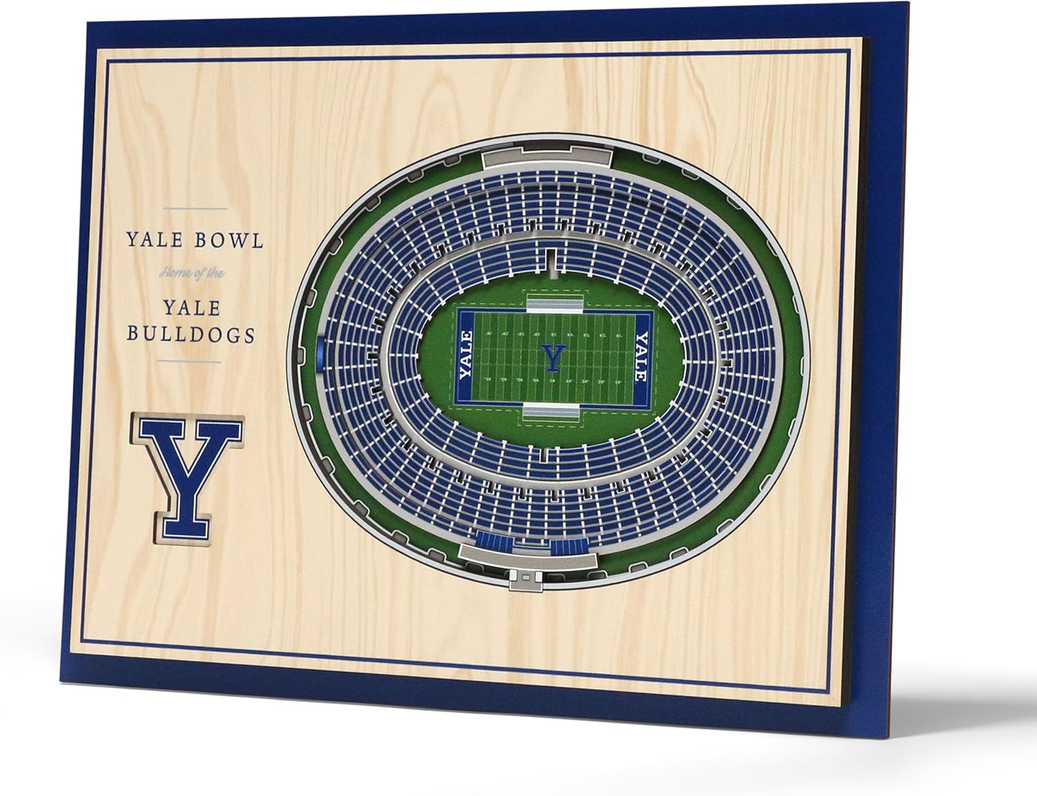 YouTheFan NCAA Yale Bulldogs 5-Layer StadiumView Wall Art
