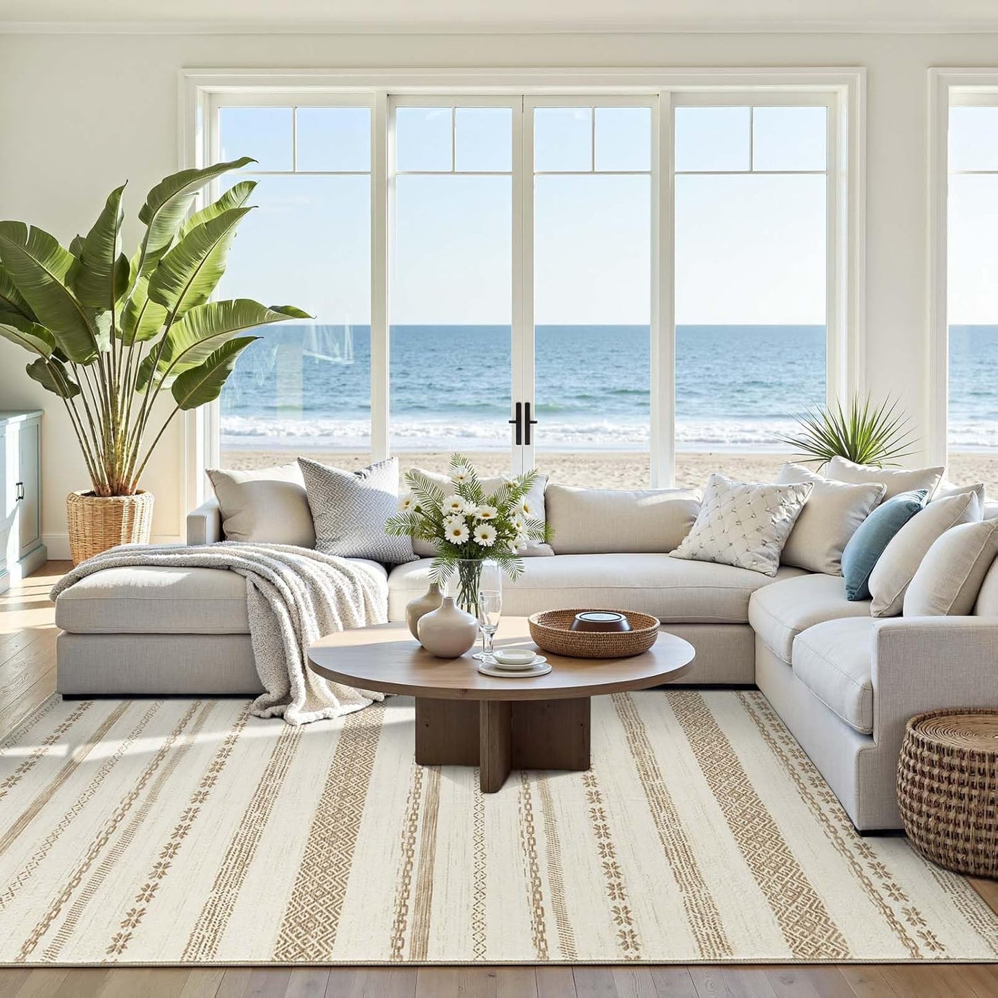 jinchan Moroccan Boho Area Rugs for Living Room - 8x10 Soft Rug