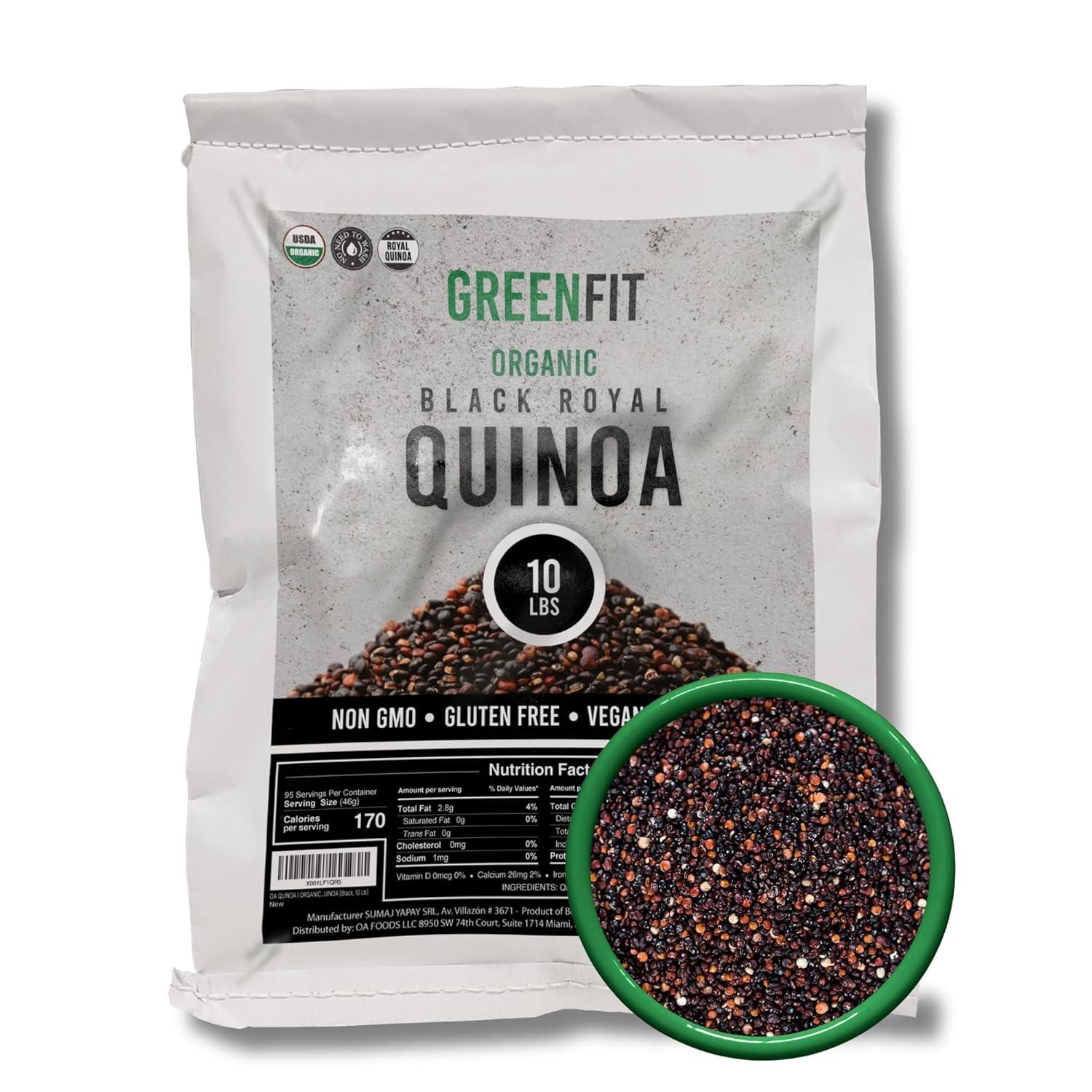 Royal Organic Black Quinoa - Non-GMO, Gluten-Free, Vegan Option