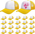Vabean 24 Pack Sublimation Blank Trucker Mesh Caps - Bulk DIY Pack