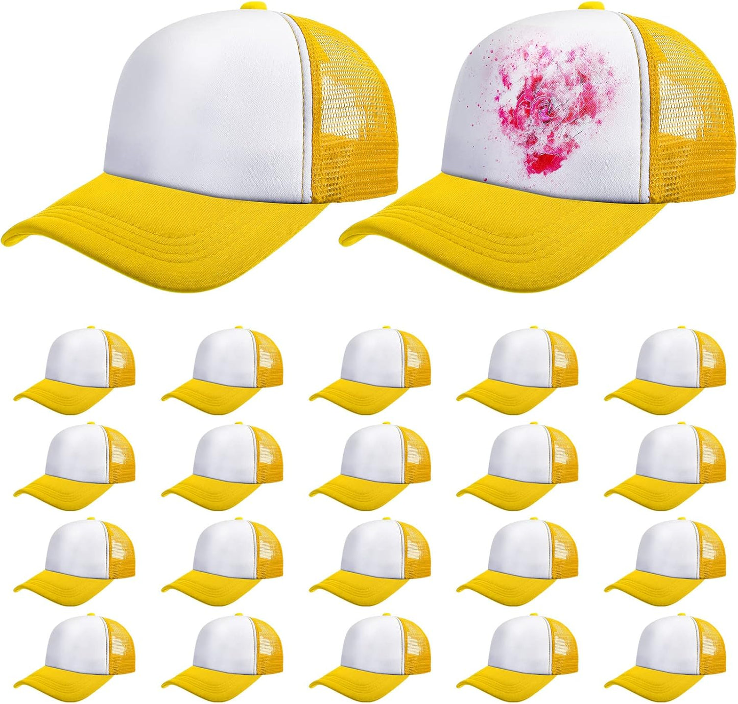 Sublimation Blank Mesh Caps for DIY Embroidery and Printing