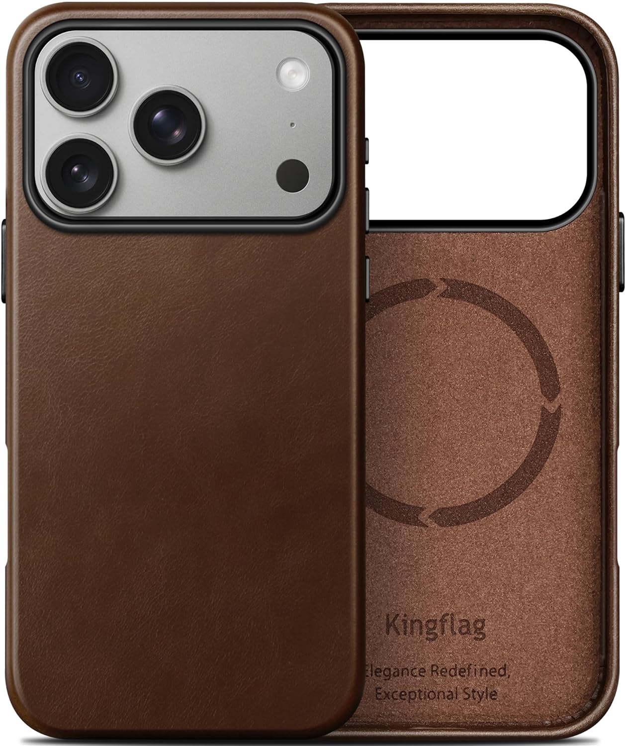 Genuine Leather Case for iPhone 17 Pro Max with MagSafe Support