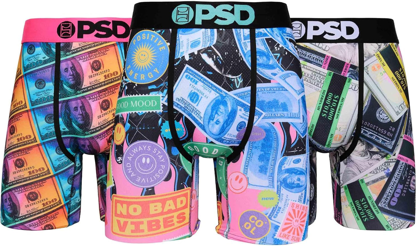 PSD Men's Money Print Boxer Briefs - Comfort and Style Combined
