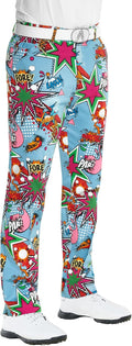 Mens Plaid Golf Pants Relaxed Fit - Comfortable Cotton Stretch