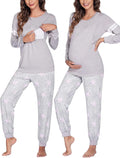 Maternity Nursing Pajama Set - Soft Nursing PJs for Pregnancy