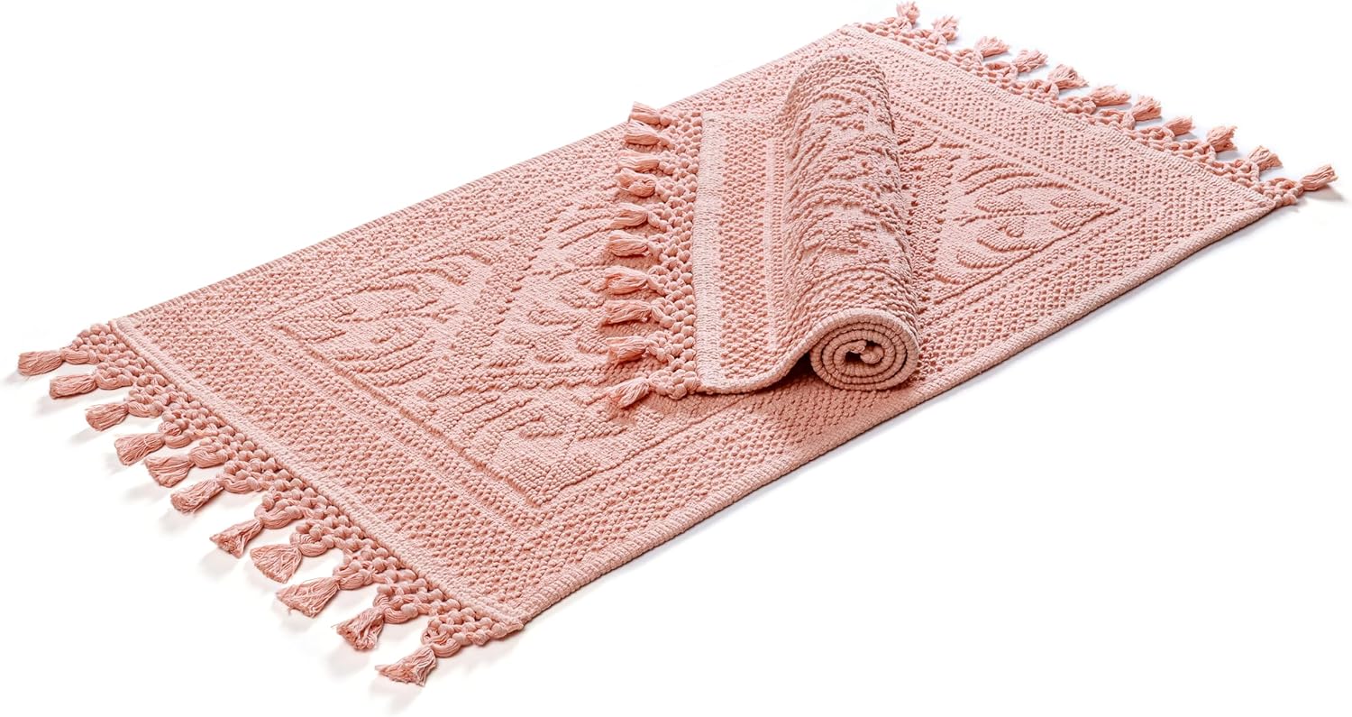 Savi Home Cotton Woven Jacquard Bathroom Rug Set of 2 for Elegance