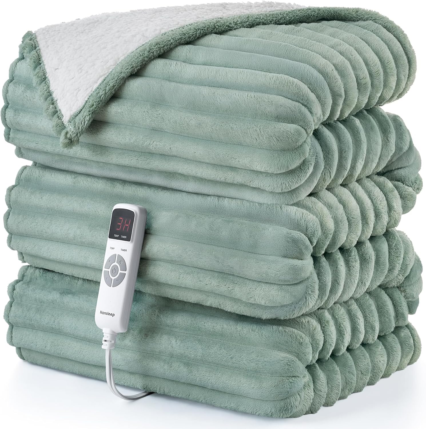 Hansleep Heated Blanket Electric Blanket Twin for Cozy Warmth