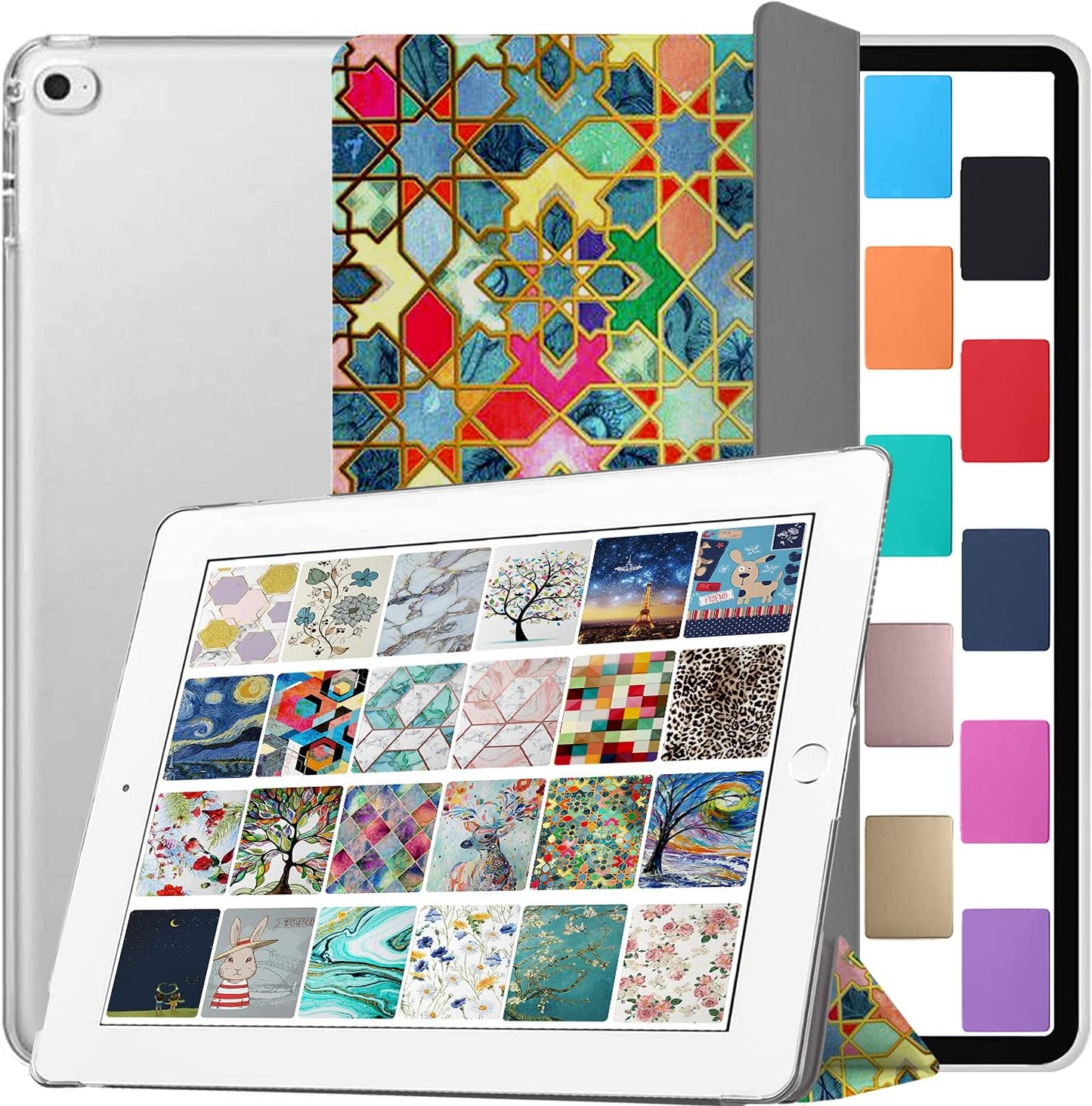 DuraSafe iPad Mini 4 Case - Stylish Damask Design for Protection