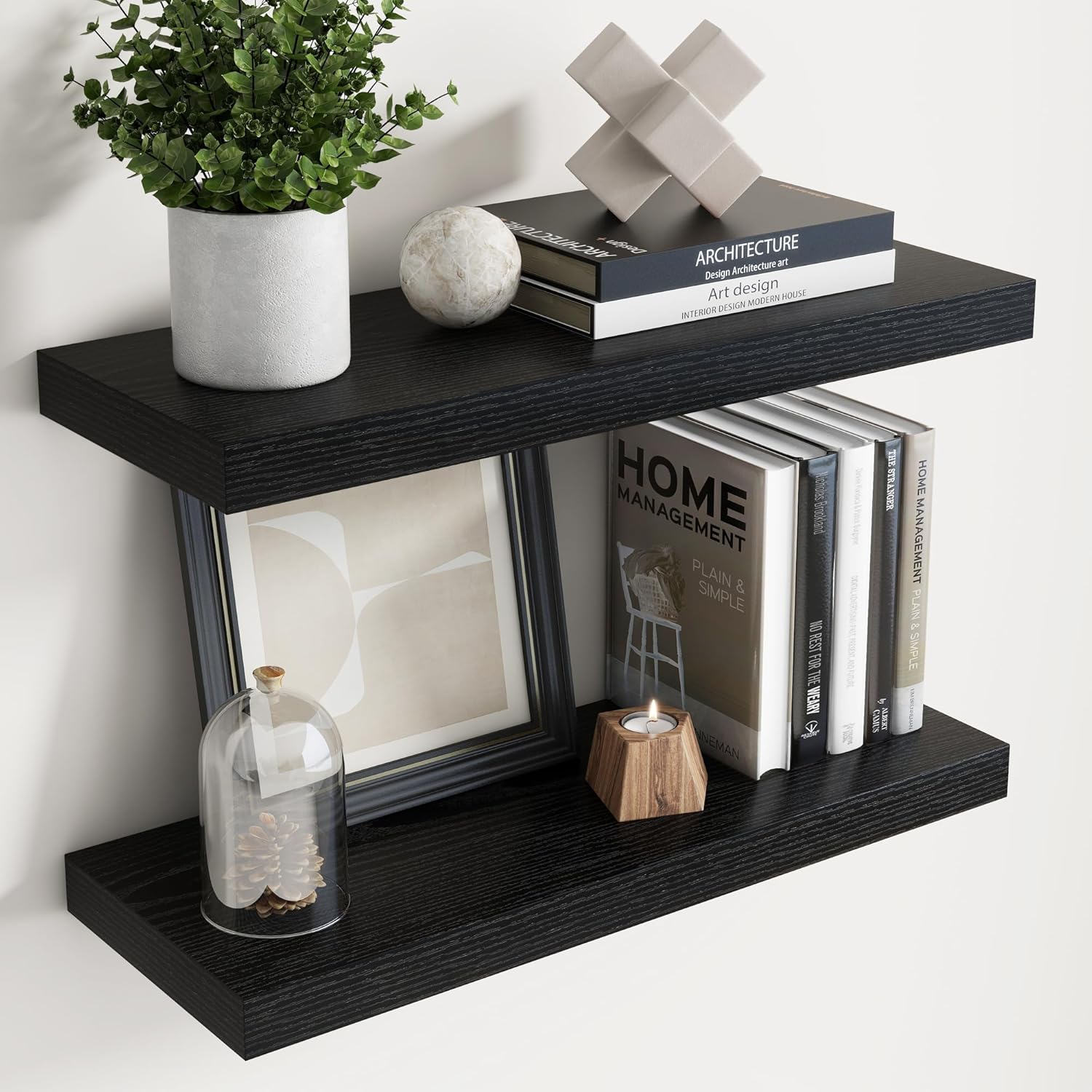 Floating Shelves for Wall with Invisible Brackets - Set of 2