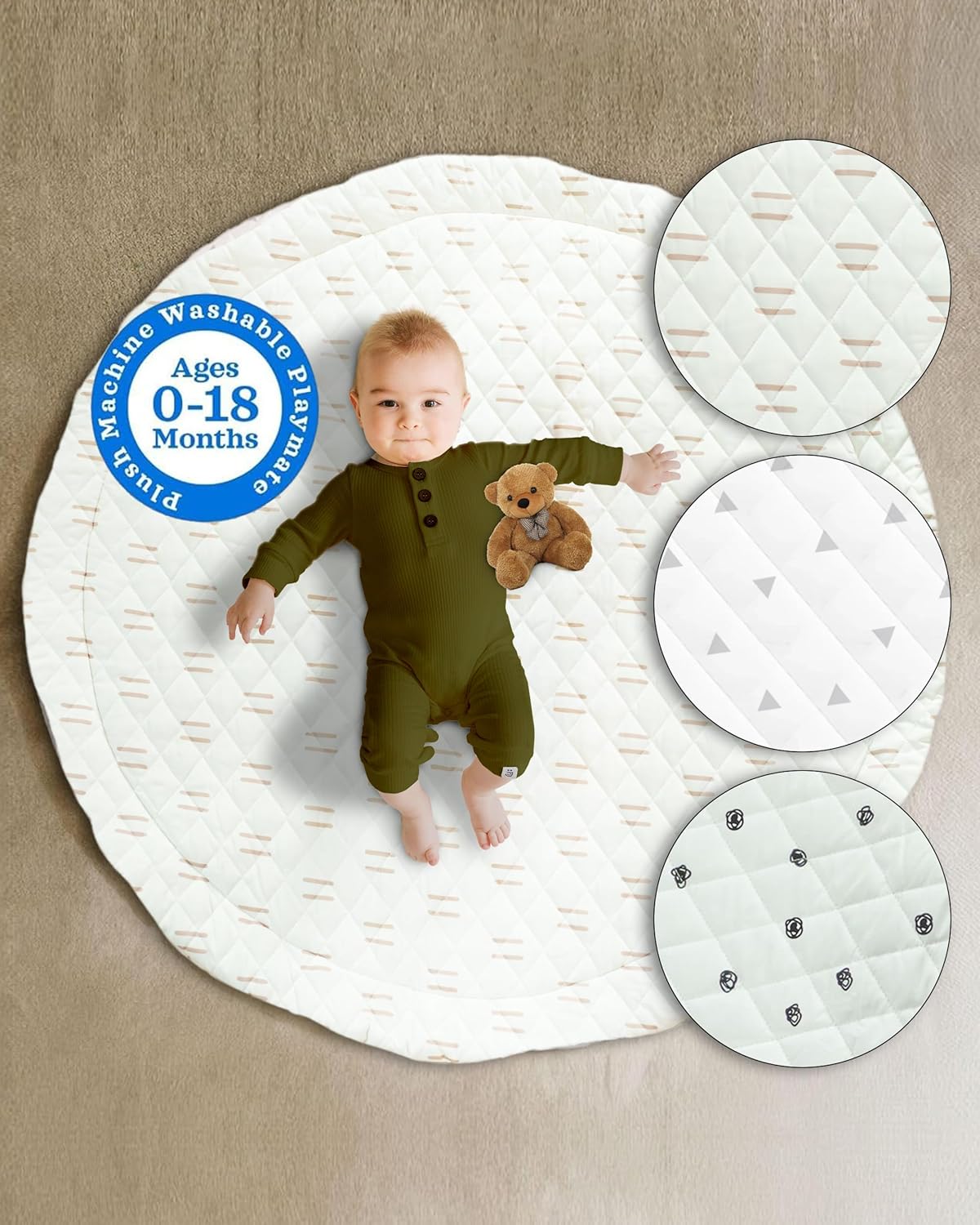 Poppyseed Play Baby Play Mat for Tummy Time and Crawling