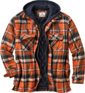 Plaid Flannel Shirt Jacket Quilted with Hood - Warm Casual Fit Men's