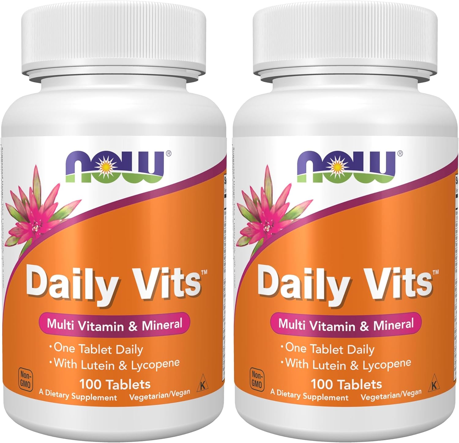 NOW Daily Vits Multivitamin with Lutein & Lycopene, 100 Tablets
