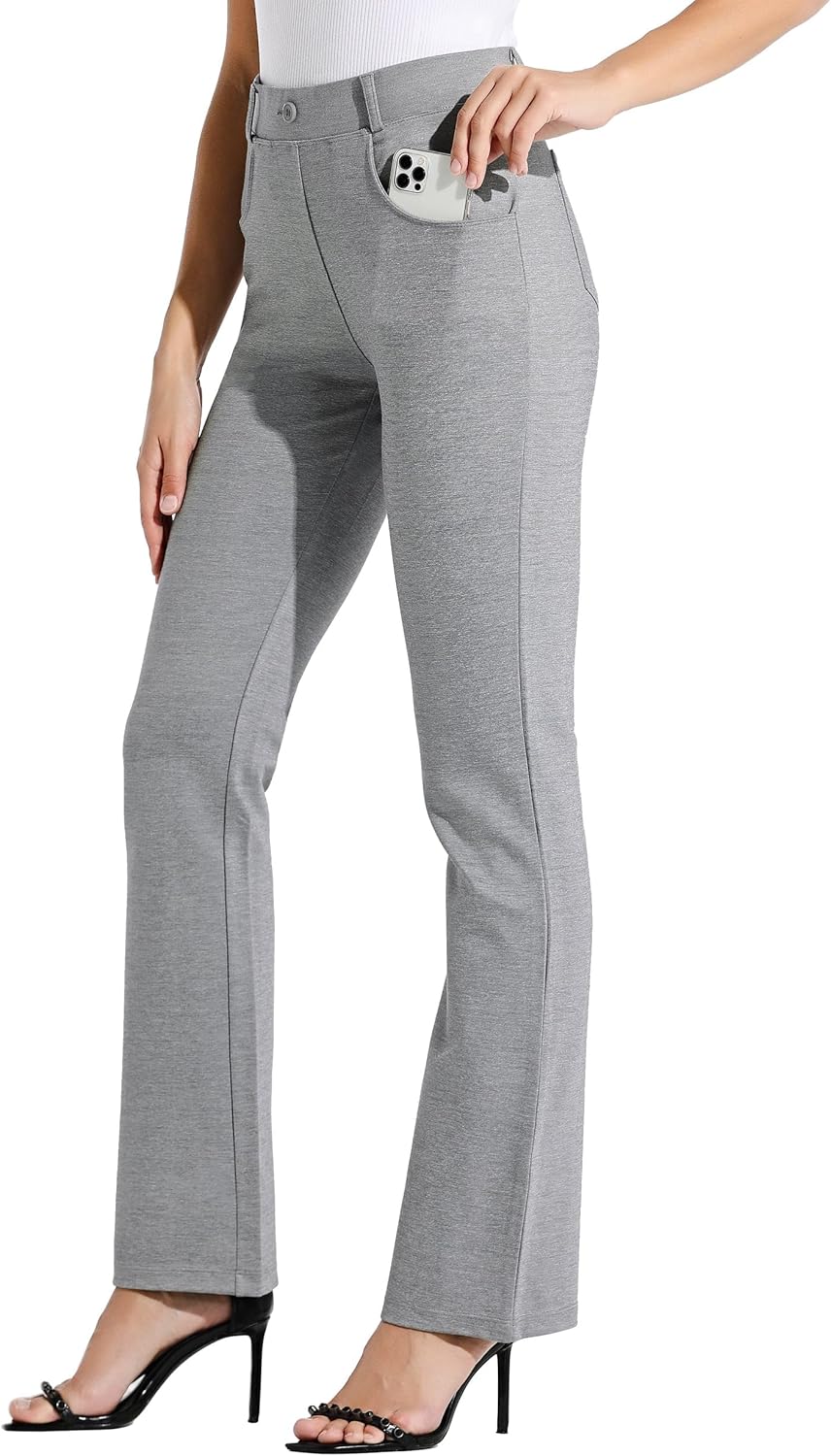 Willit Women's Yoga Dress Pants Bootcut Stretch Work Slacks