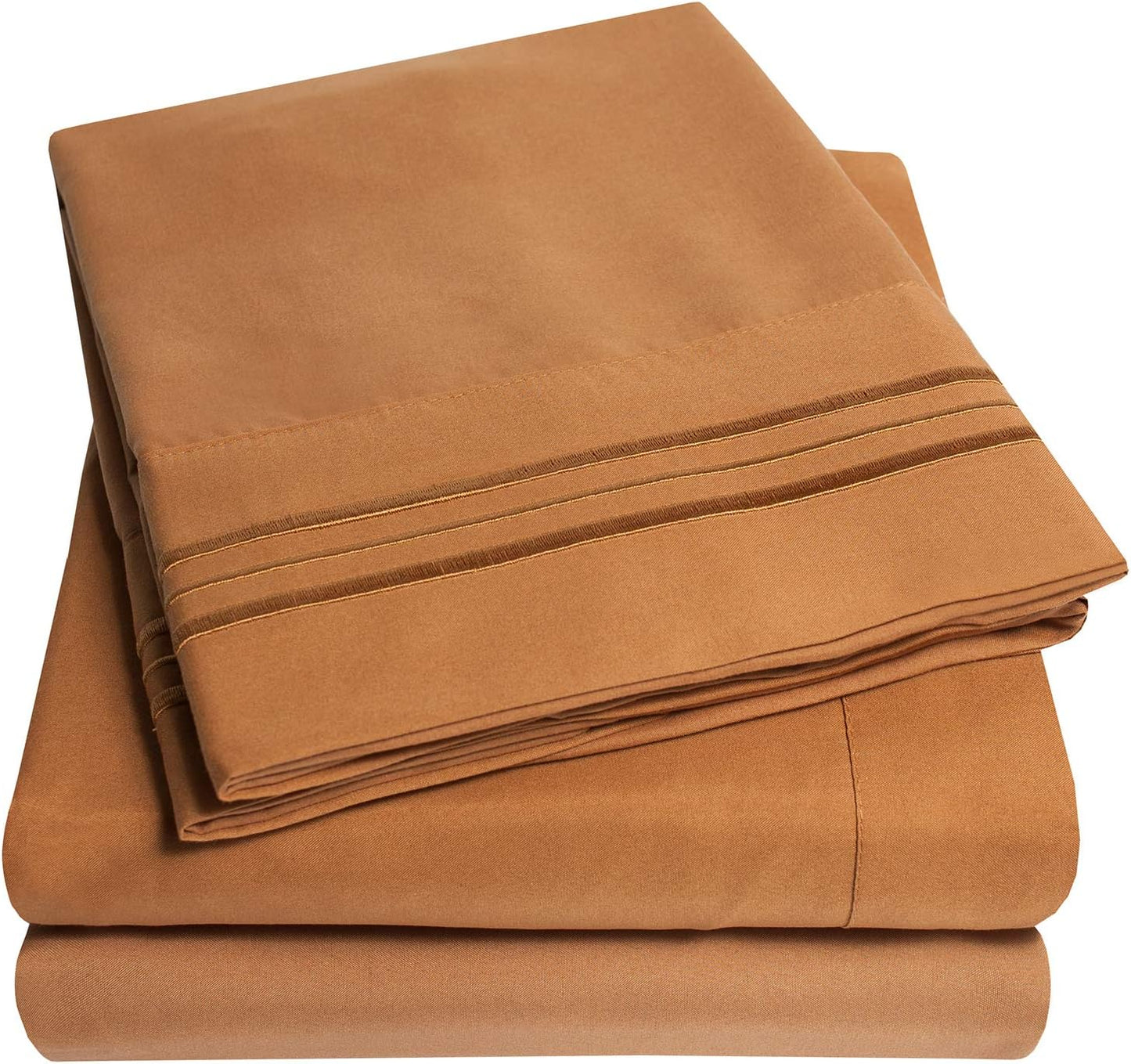 1500 Supreme Collection Queen Sheet Sets in Mocha Brown Luxury