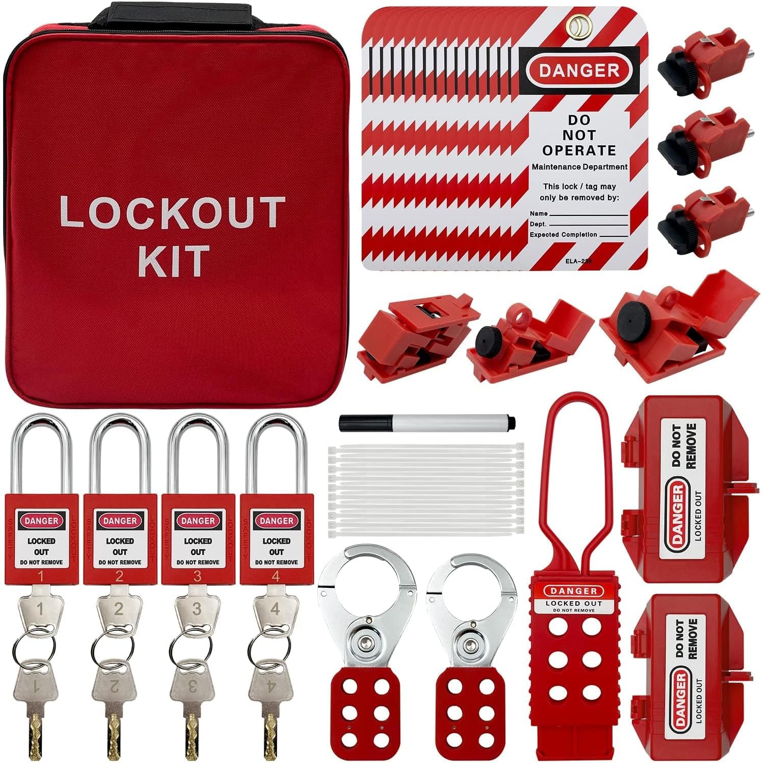 Lockout Tagout Kit Electrical Loto for Safety Compliance