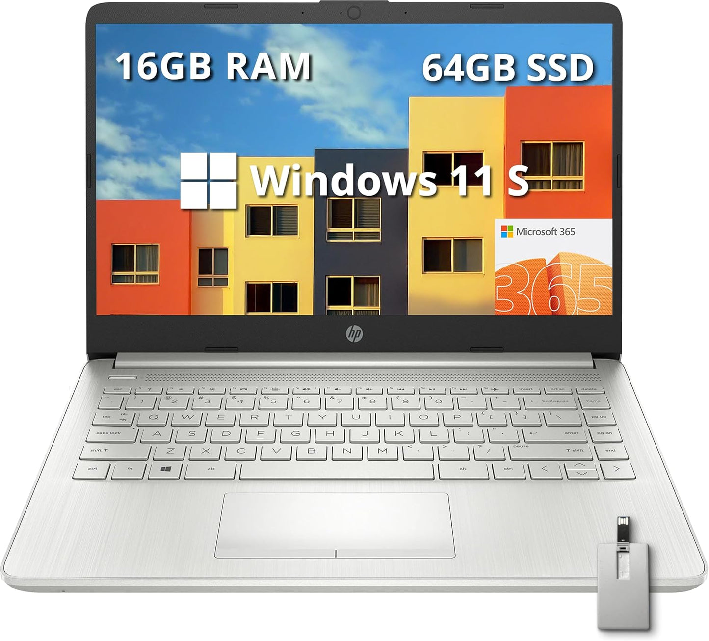 HP Premium Stream 14 HD Laptop with 16GB RAM and 64GB eMMC
