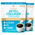 Keto Collagen Coffee Creamer Vanilla Flavor - Non-Dairy Energy Boost