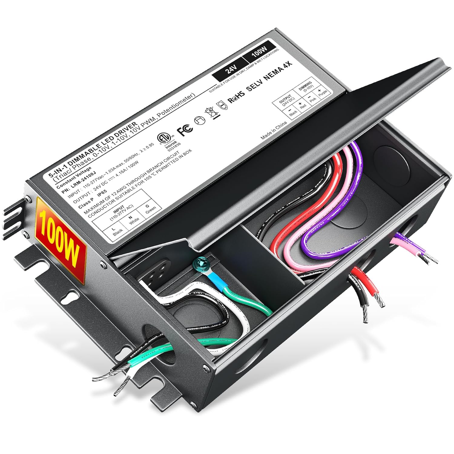 Dimmable LED Driver 24V 100W for Smooth Flicker-Free Dimming