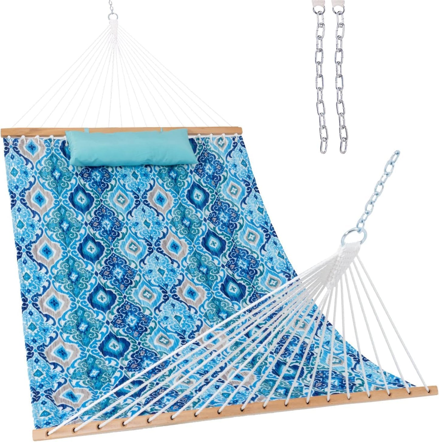 Lazy Daze Hammocks 12FT Quilted Fabric Hammock for 2 People