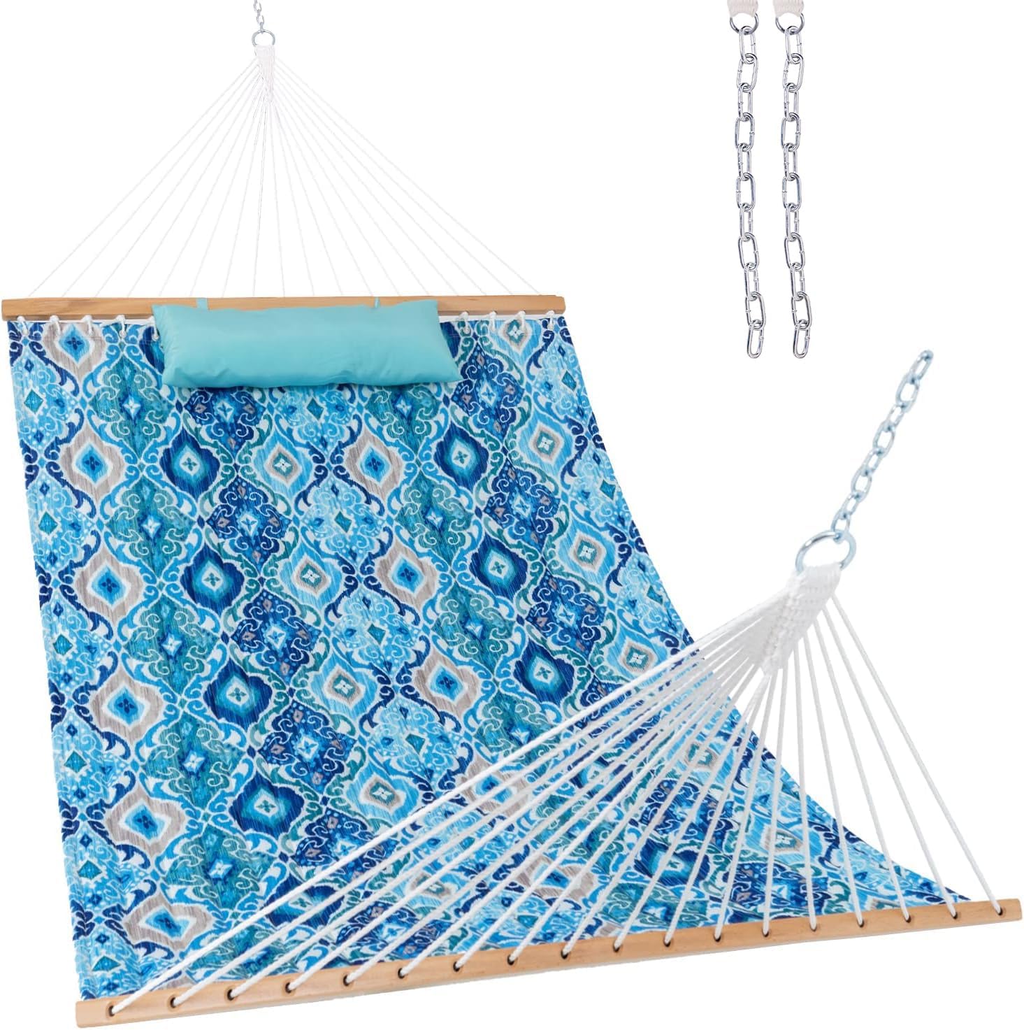 Lazy Daze Hammocks 12FT Quilted Fabric Hammock for 2 People