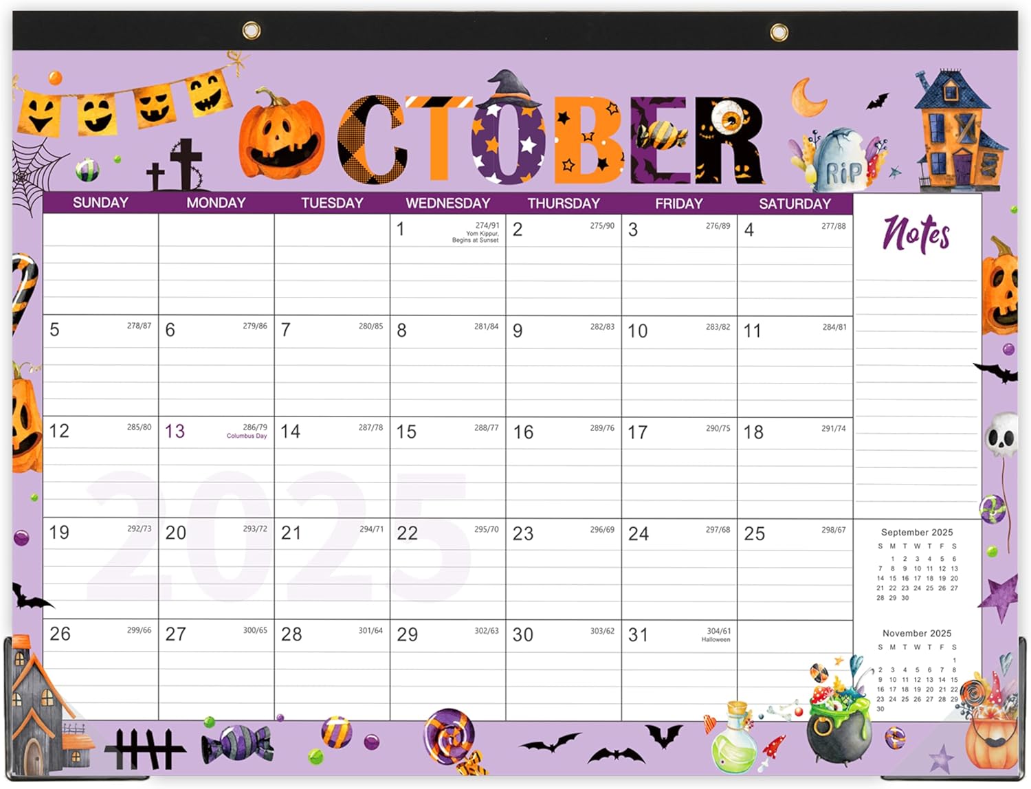 2025-2026 Desk Calendar: 18 Month Wall/Desk Organizer with Protector Corner & Festival Gifts - 12 x 17
