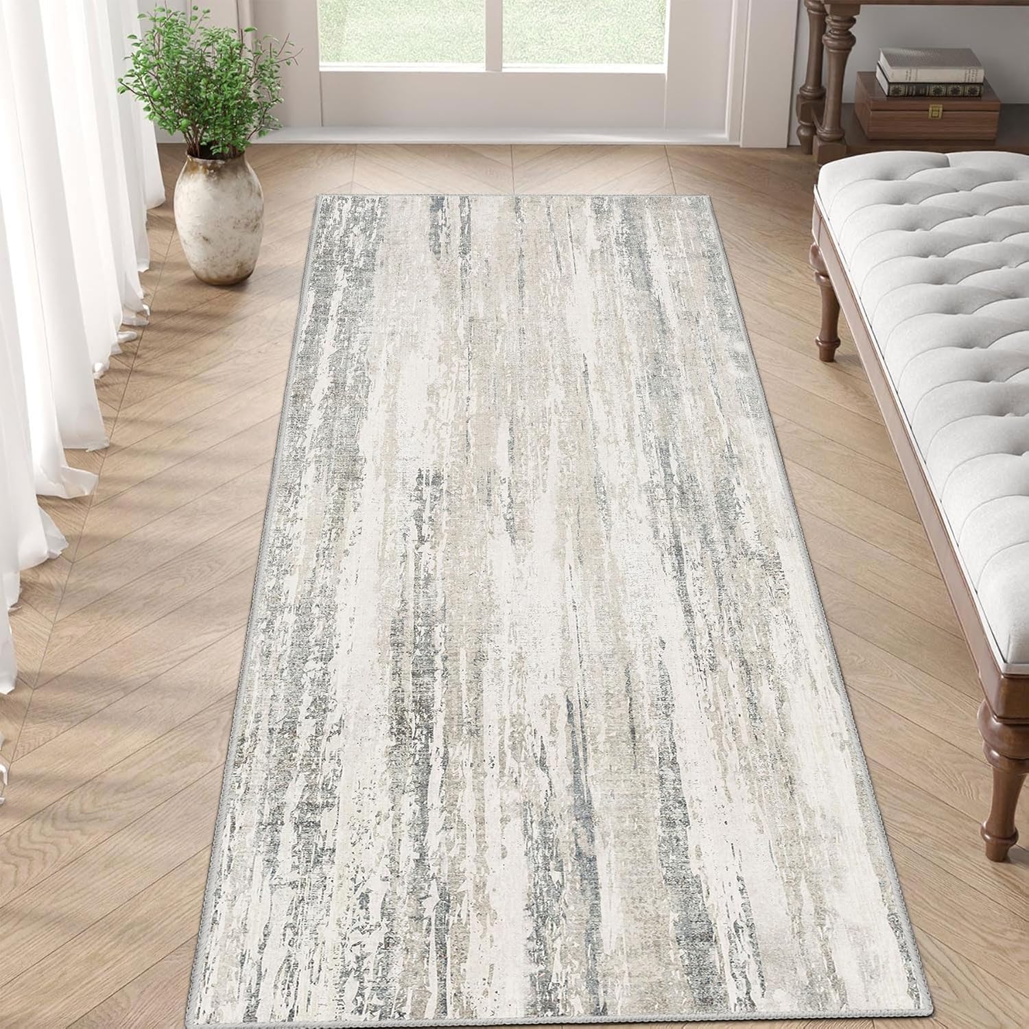 MUJOO Washable Runner Rug 2x6 for Hallways and Kitchens