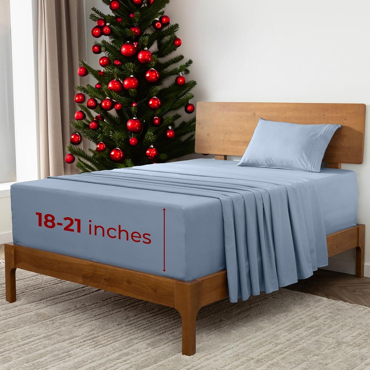 Mellanni Extra Deep Twin Sheets - Hotel Luxury Bedding Set
