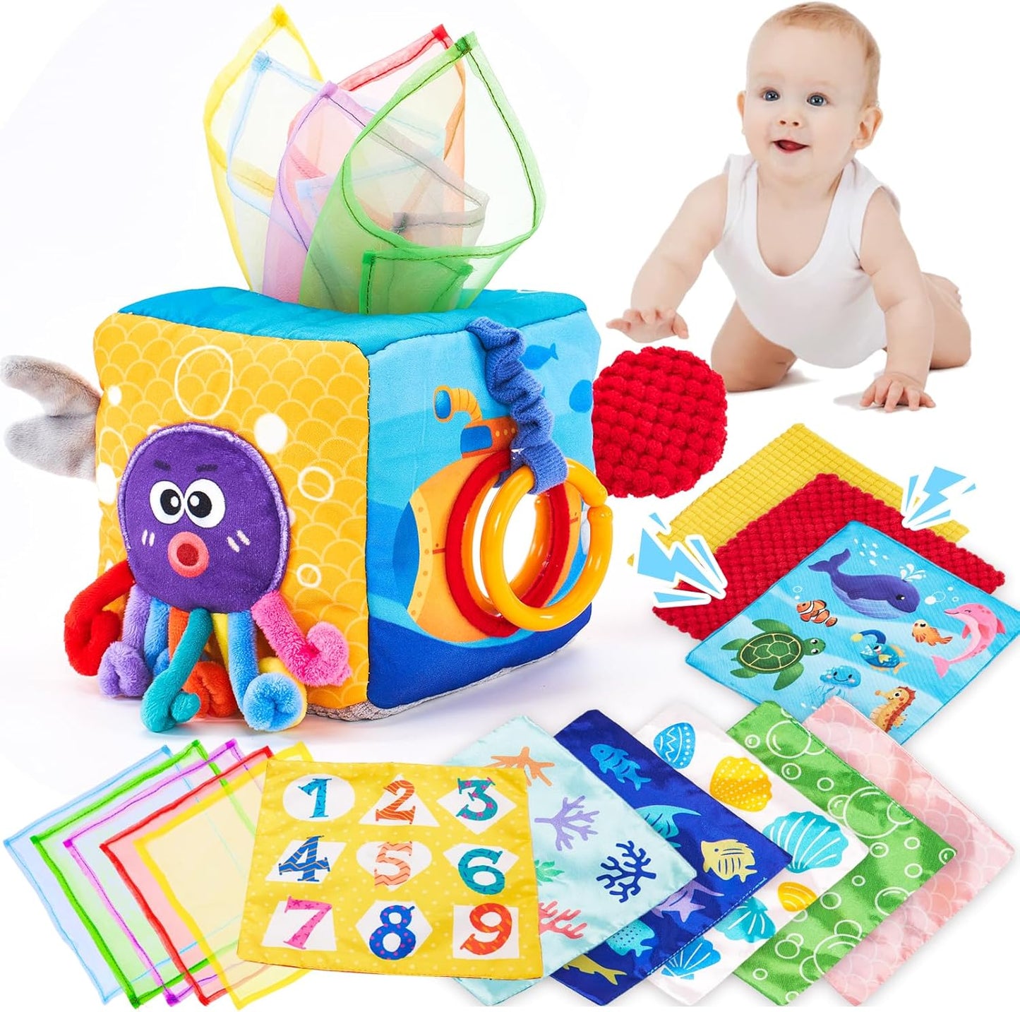 Montessori Baby Tissue Box Toy - Sensory Delight!