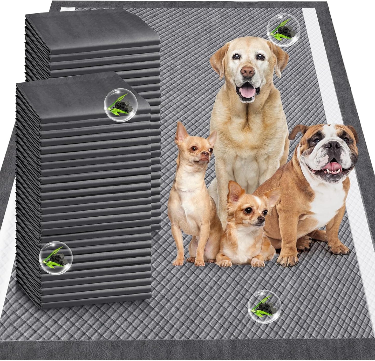 Gimars 4XL Charcoal Pee Pads for Dogs - Super Absorbent & Leak-Proof