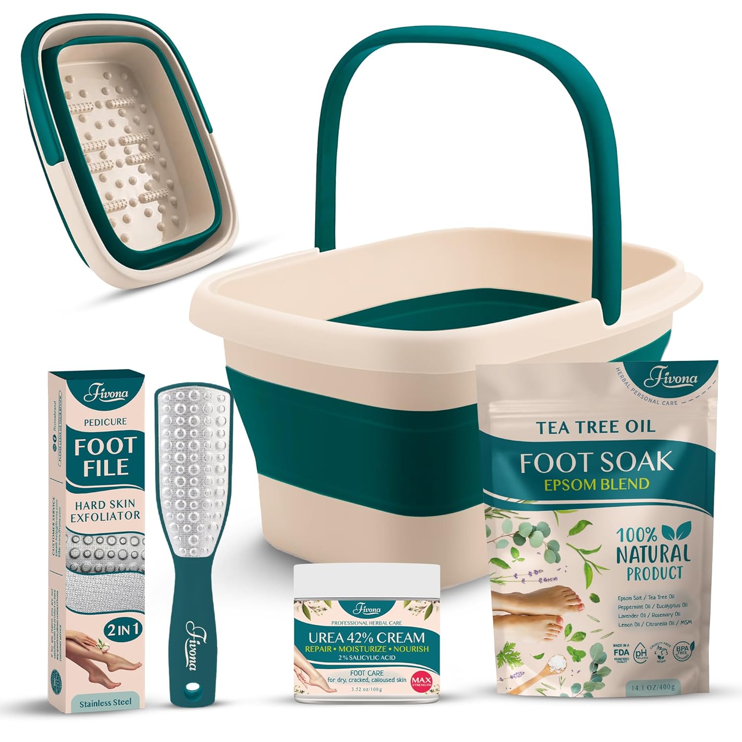 Fivona Foot Care Kit 4 in 1 for Healthy, Pampered Feet