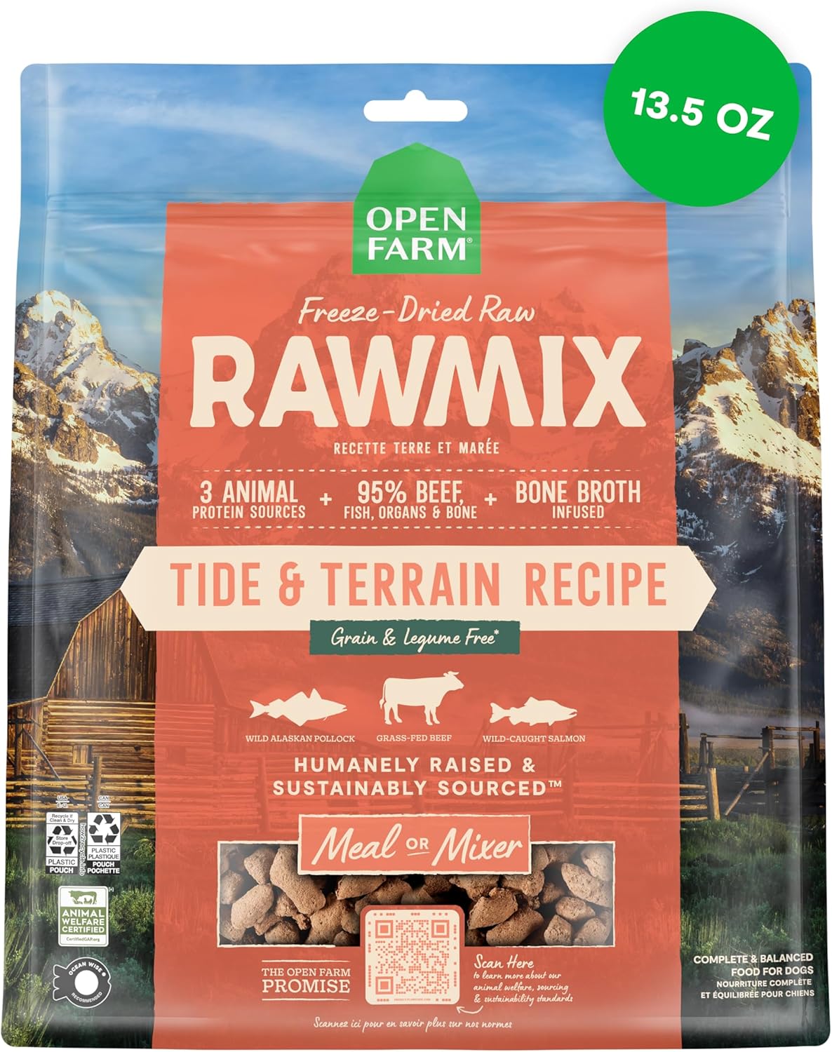 Open Farm RawMix Freeze Dried Raw Morsels for Dogs - High Protein