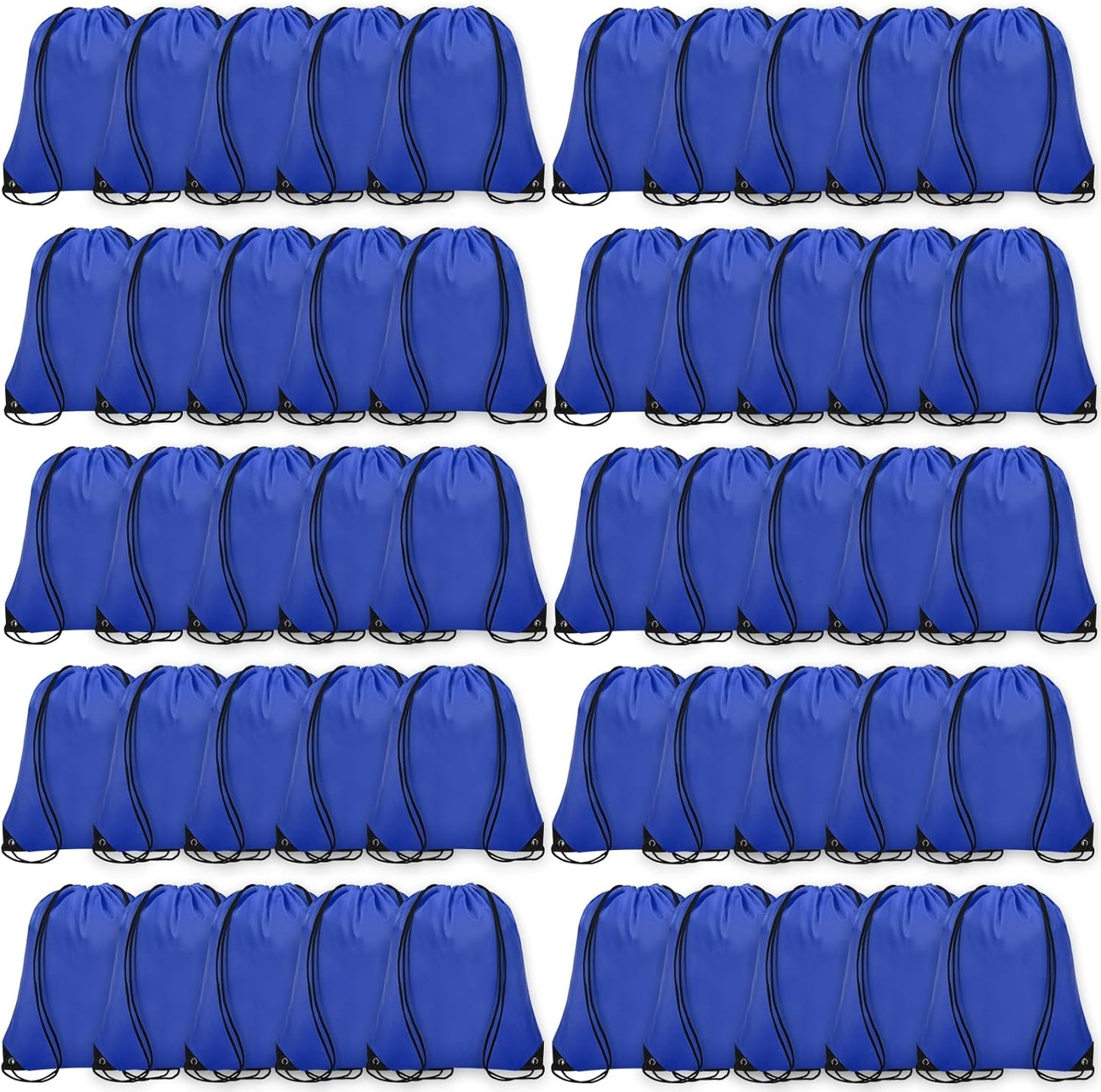 50Pcs Drawstring Backpack Bulk Cinch Bag for Gym Sports Beach