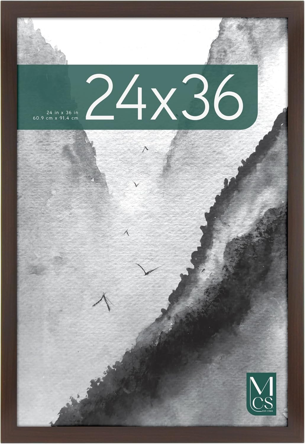 MCS Museum Poster Frame 24x36 Espresso Woodgrain for Art