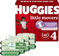 Huggies Little Movers Diapers & Wipes Bundle - Reliable Leak