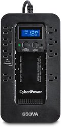 CyberPower EC650LCD Ecologic UPS - Compact 650VA Battery Backup