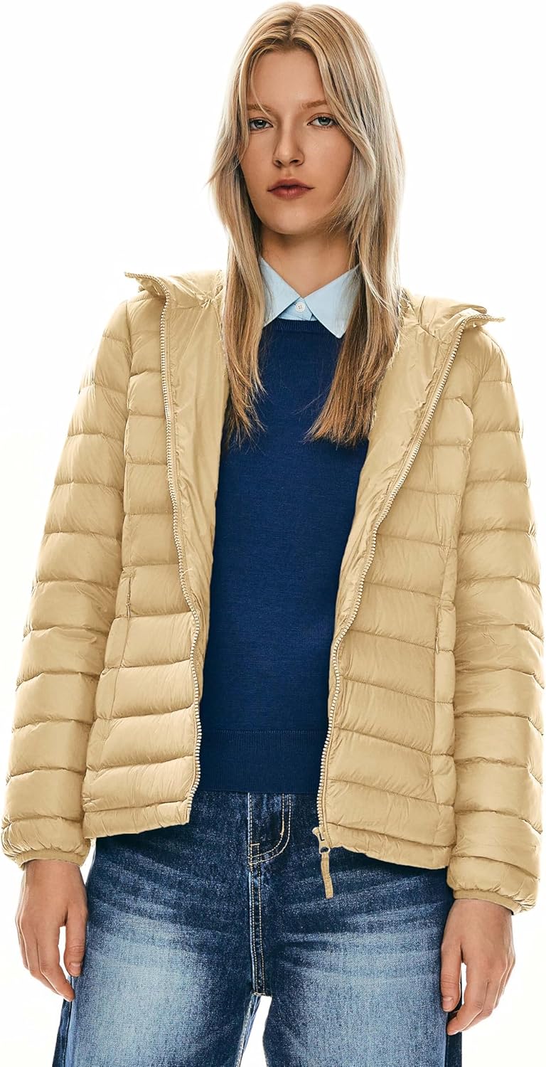 Orolay Women's Packable Down Jacket: Ultra Light Puffer Coat