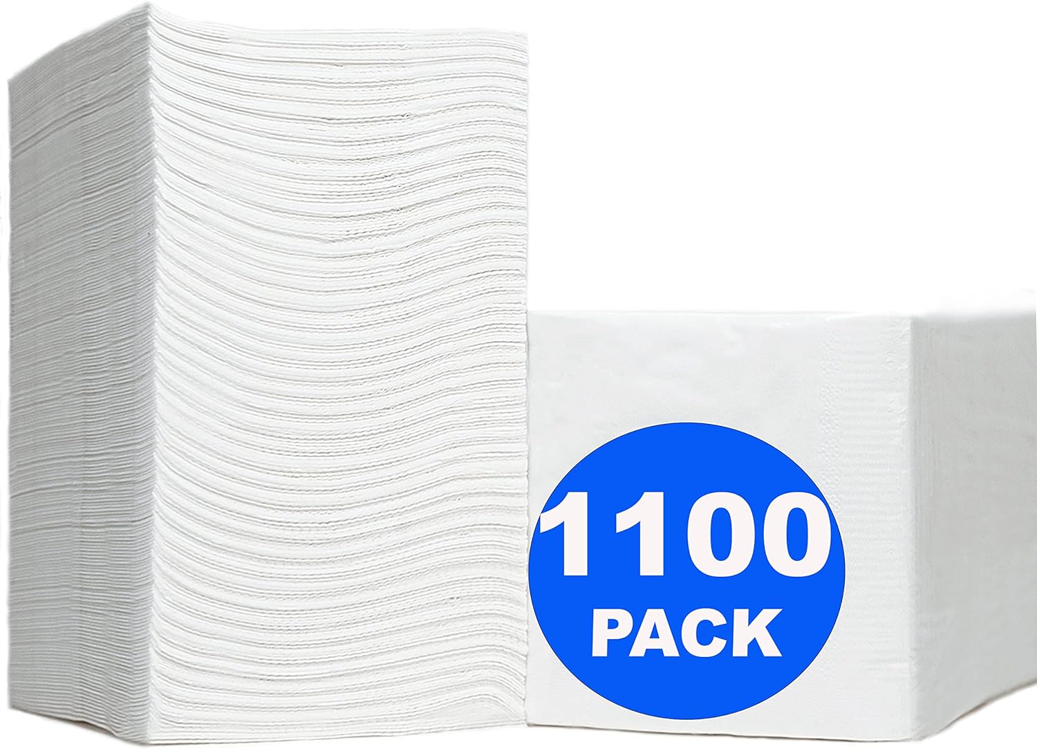 Premium 3-Ply White Beverage Napkins - 1100 Pack