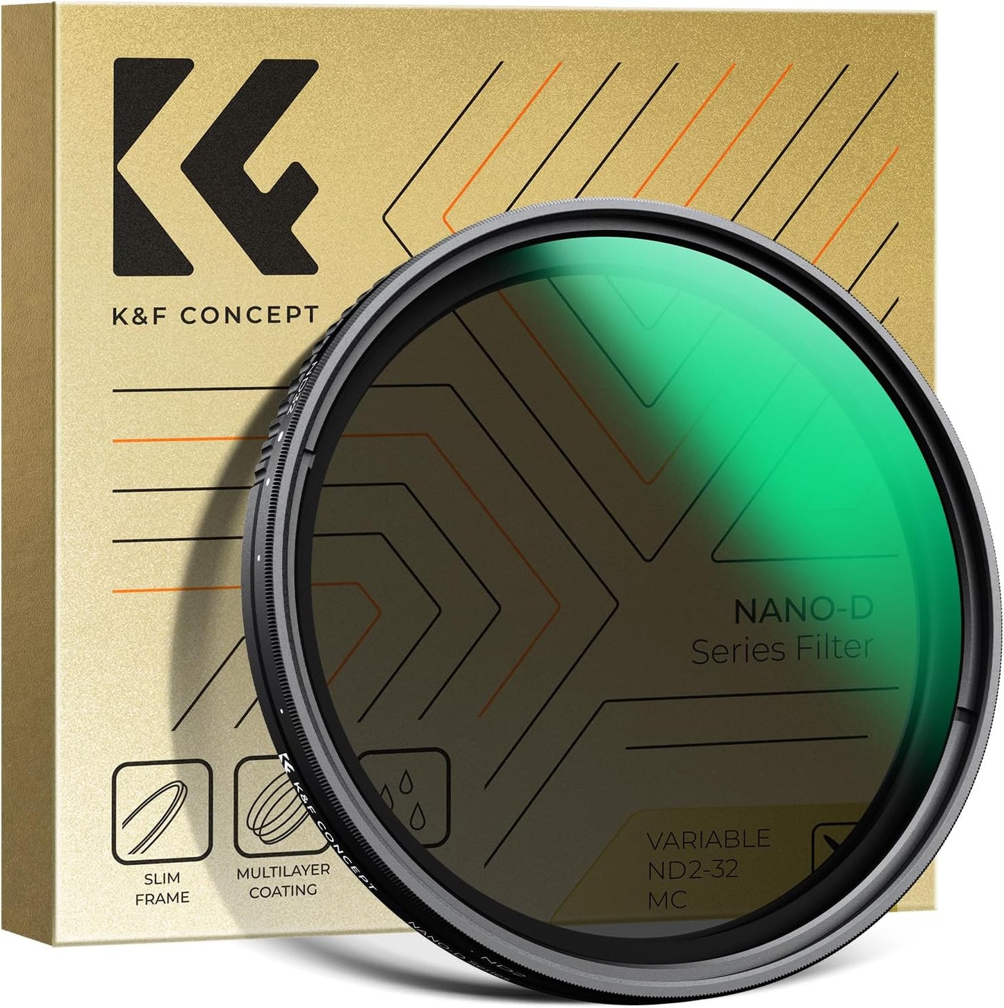 K&F CONCEPT 82mm Variable ND Lens Filter for Photographers