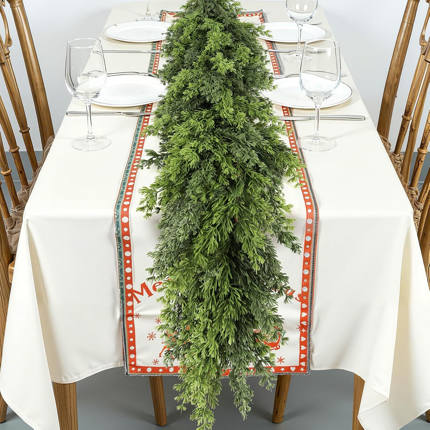 Real Touch Cedar Garland for Christmas Decor and Holiday Cheer