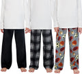 US Angels 3-Pack Boys Pajama Pants - Ultra-Soft Micro Fleece Sleepwear
