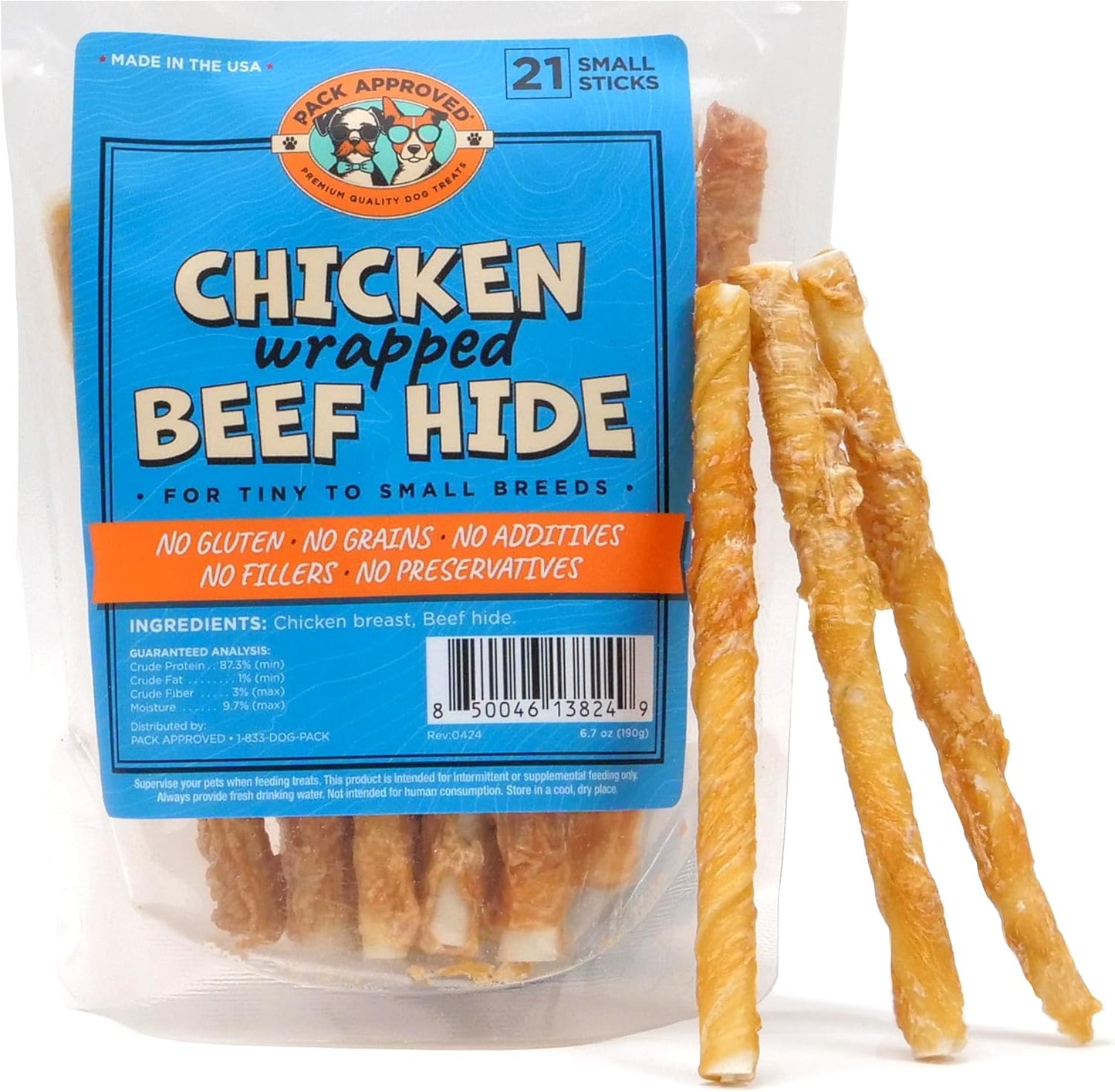 Long Lasting Chicken Wrapped Beef Sticks - Pack Approved!