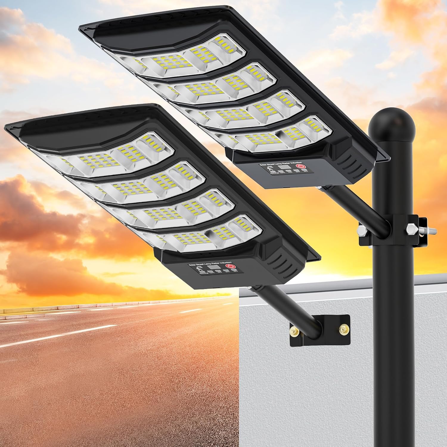 Solar Street Lights Outdoor Waterproof 50000LM with Motion Sensor