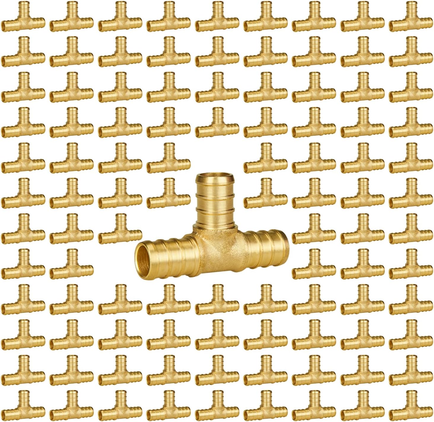SUNGATOR 100-Pack 1/2 Inch PEX Tee Fittings for Plumbing Needs