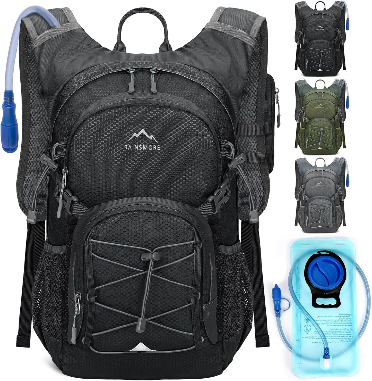 Hydration Backpack with Water Bladder for Hiking and Cycling
