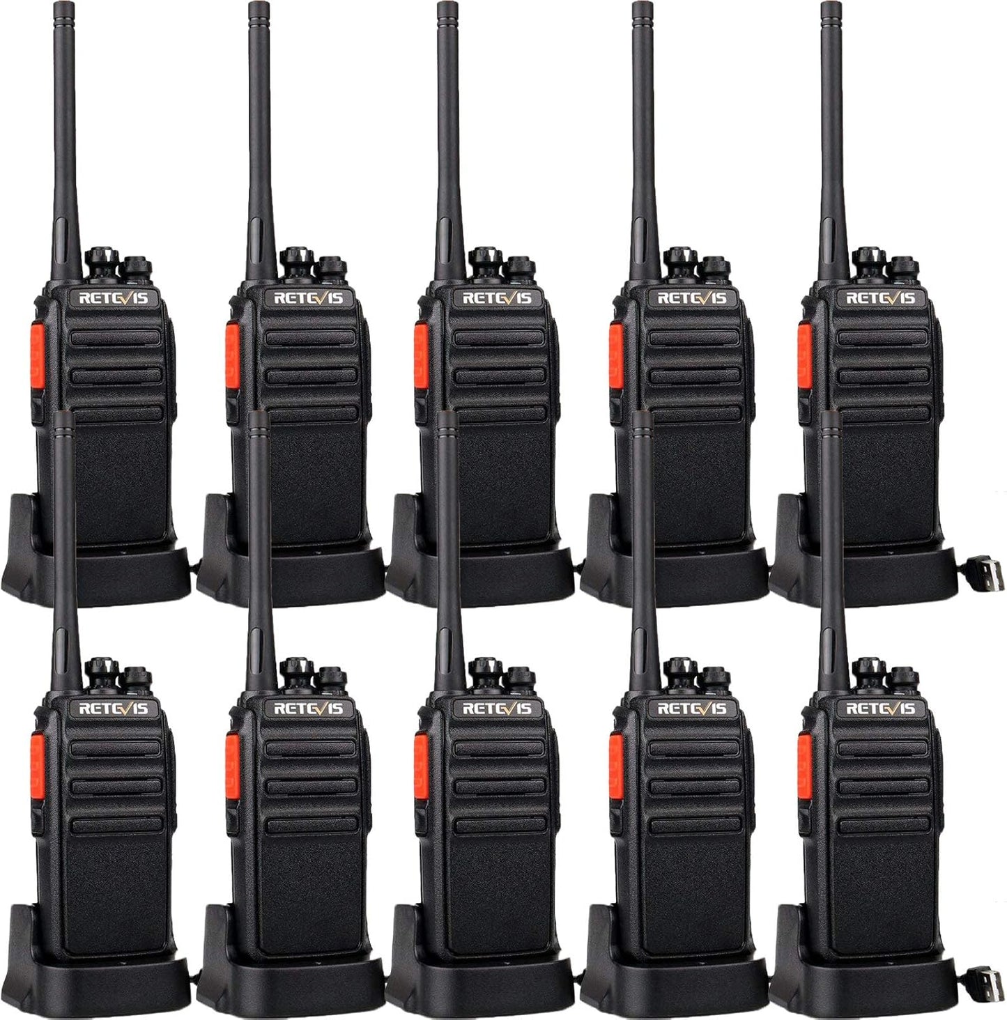 Retevis H-777S Long Range Walkie Talkies for Adults - 10 Pack