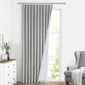 Light Gray Pinch Pleated Full Blackout Curtains 60in x 112in - Thermal