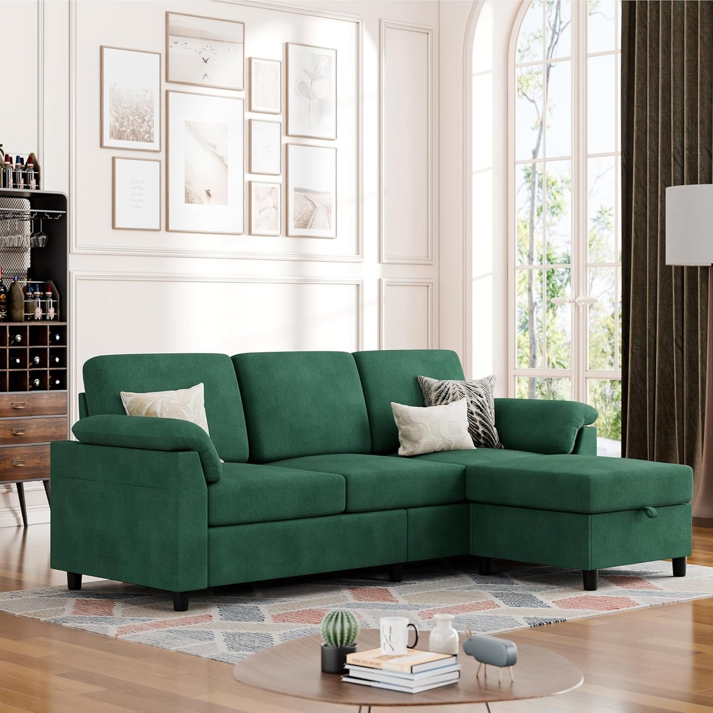 Vongrasig Convertible Sectional Couch for Modern Living Spaces