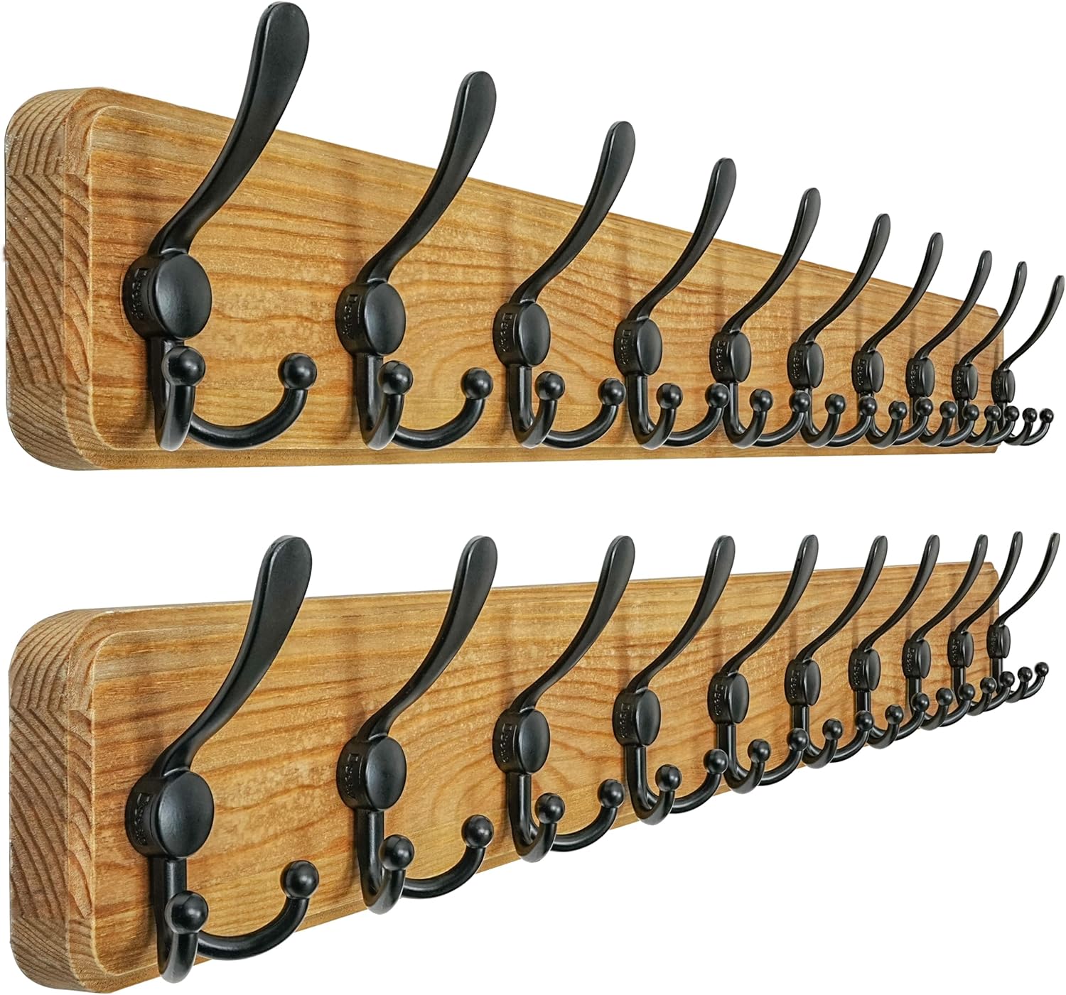 Dseap Coat Rack Wall - Heavy-Duty 38-1/4in Long with Hooks